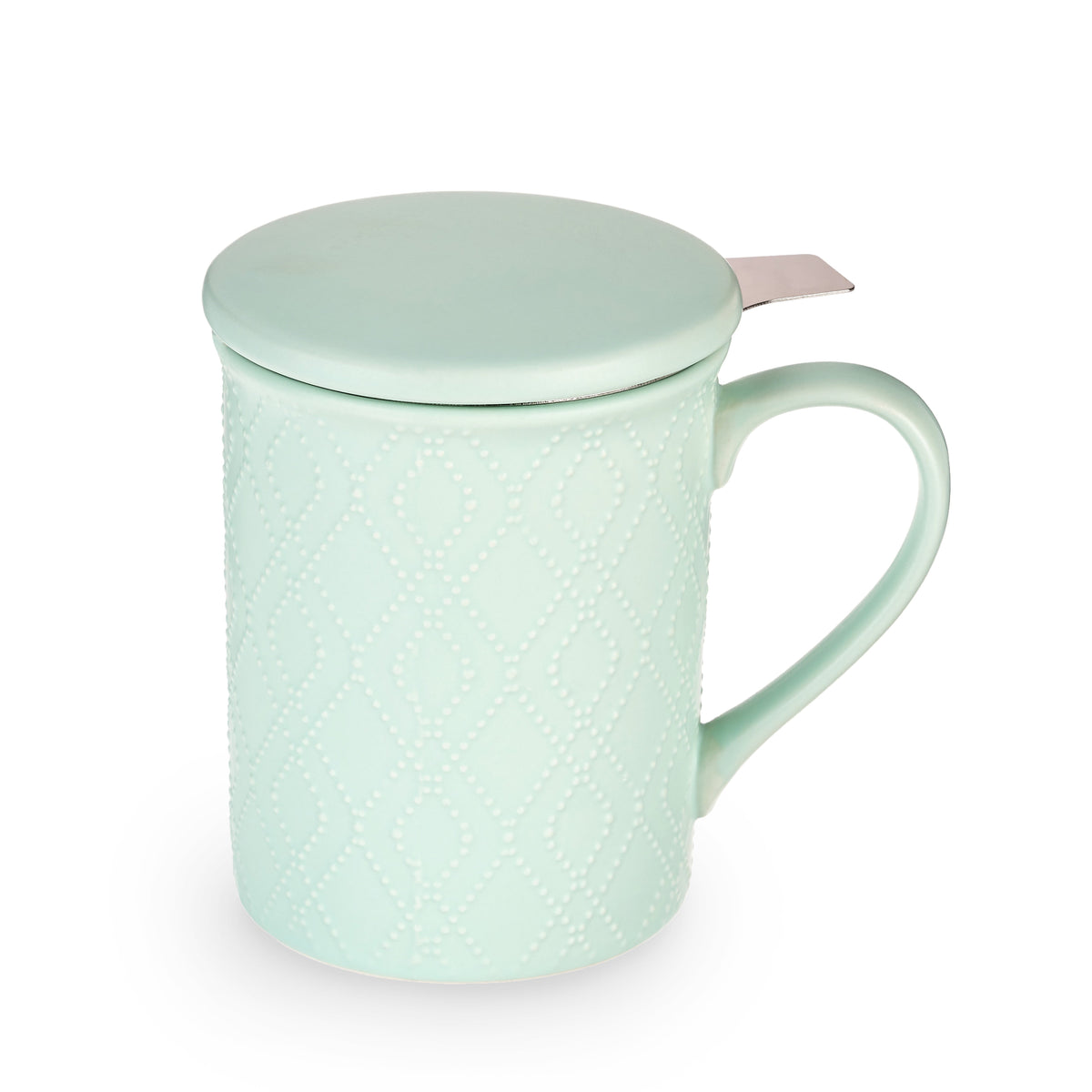 Annette: Souk Mint Ceramic Tea Mug & Infuser