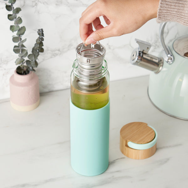 Dana Glass Travel Mug in Turquoise