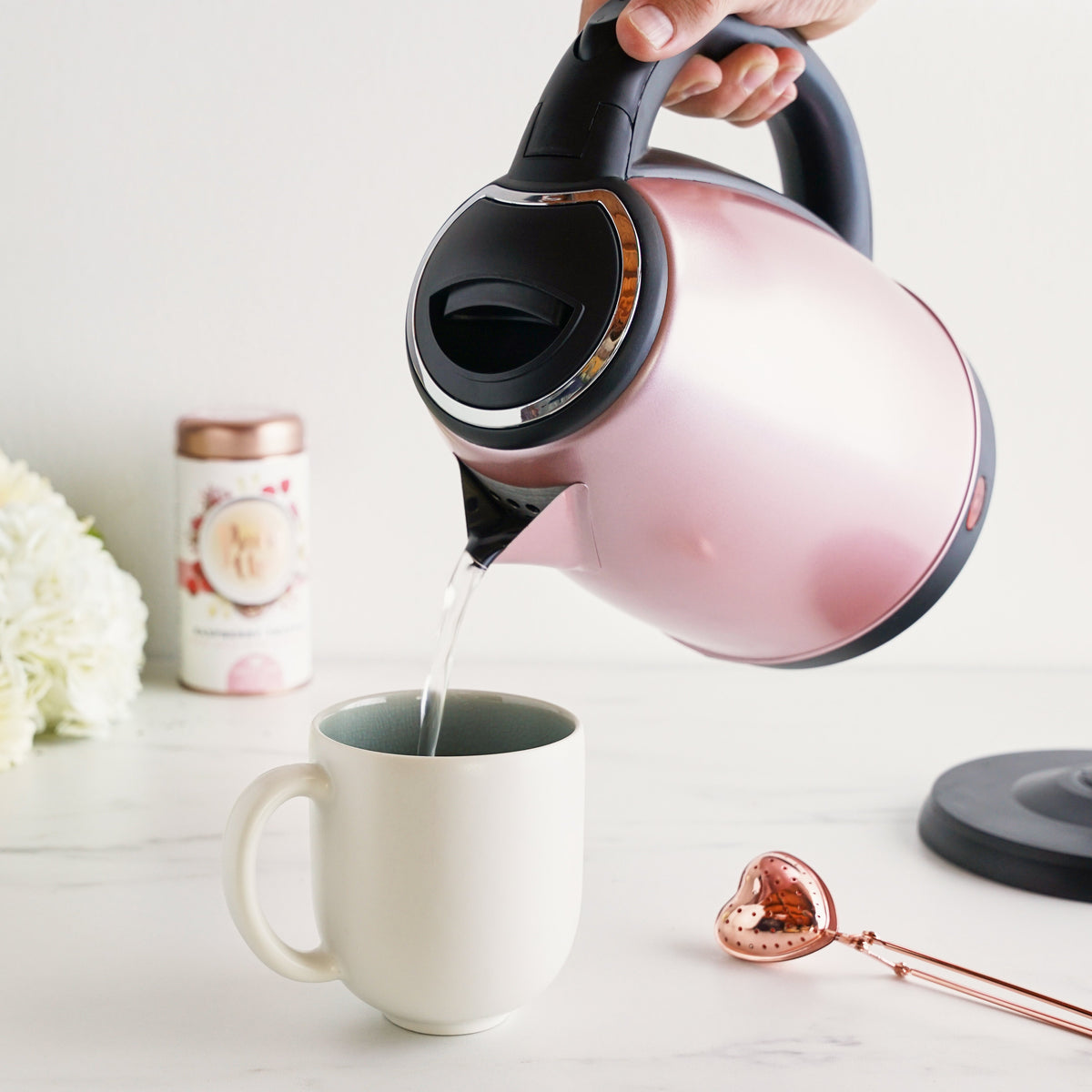 Parker Rose Gold Electric Tea Kettle