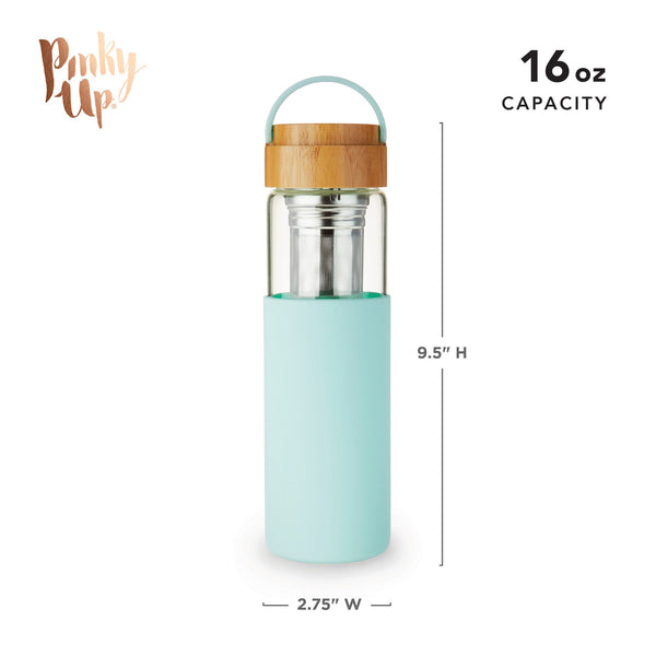 Dana Glass Travel Mug in Turquoise